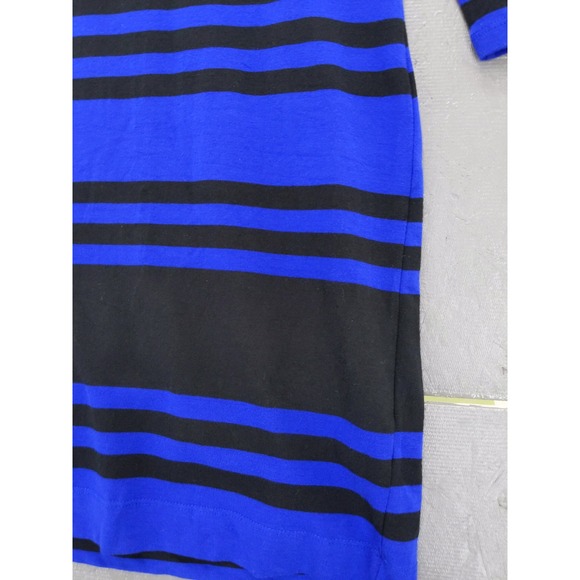 French‎ Connection Striped Dress 3/4 Sleeve Knit Casual Dress Blue Black 8 - Picture 5 of 10